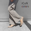 2024AW：iCoN COLORS：ポインテッドトゥ エナメル パンプス（C57171）グレージュE/mamian（マミアン）