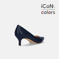 予約：2024AW：iCoN COLORS：ポインテッドトゥ スムース パンプス（C57173）ネイビー/mamian（マミアン）