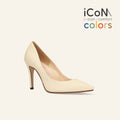 15%OFF：2025SS：iCoN COLORS：ポインテッドトゥ スムース パンプス（C9043）チャイ/mamian（マミアン）