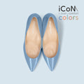 iCoN COLORS：ポインテッドトゥ エナメル パンプス（C76531）スカイブルー/mamian（マミアン）
