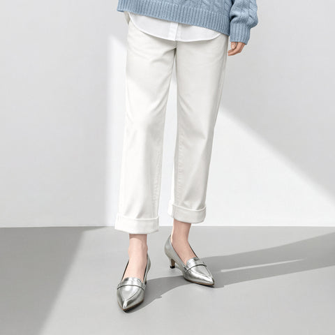 2025AWBI：ローファースタイル パンプス（5725）スチール/mamian（マミアン）