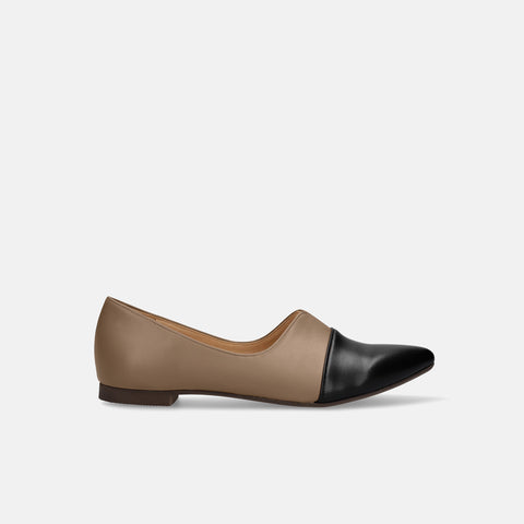 20% OFF: AWBI: Pointed Toe Flat Dress Shoes (154) Dark Greige/C