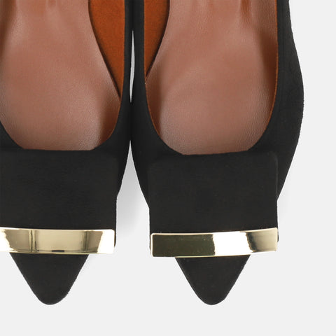 2023SS: Accent Buckle Flat Shoes (m17006) Black