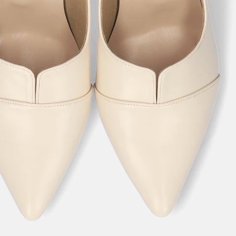 2024SSBI: Pointed toe switching pumps (5154) Ivory