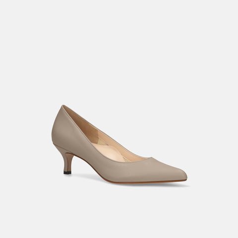 10% OFF: 2024SS: iCoN COLORS: Pointed Toe Smooth Pumps (C57173) Greige