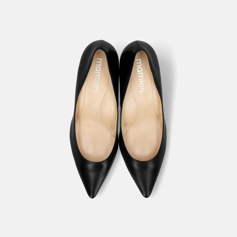 10% OFF: 2024SS: iCoN COLORS: Pointed Toe Smooth Pumps (C76533) Black