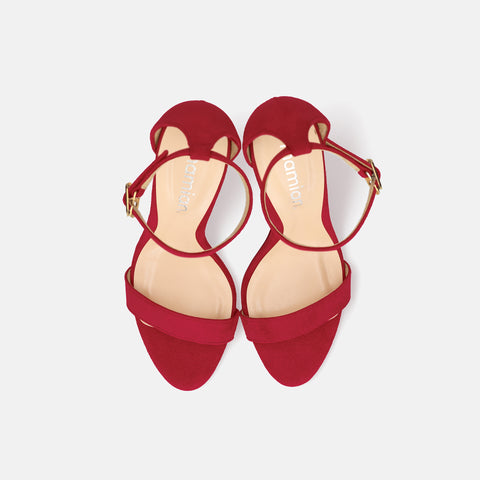 15% OFF: High heel line sandals (3570) Red S