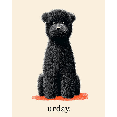 予約：urday【dog】アートワークスウェットプルパーカ（u-a-spk-0001-07）ブラック