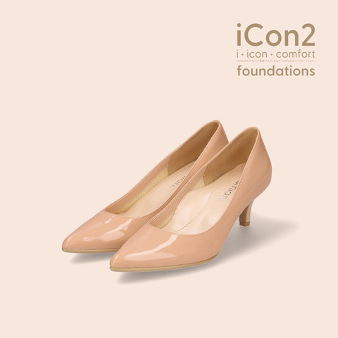 iCon2 Foundations 2023：ポインテッドトゥ パンプス（F5718）メルティコーラル/mamian（マミアン）